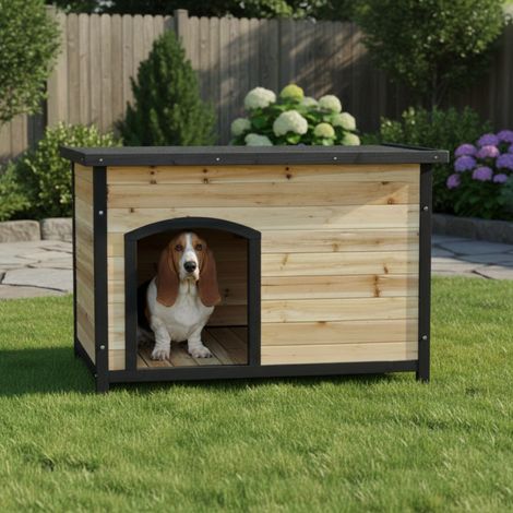Niche Moyenne Shelty Pet 104x66x70cm Bois FSC Thermo-traité (1/5)