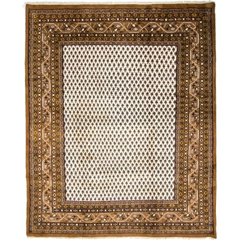 Tapis oriental Mino - 160x90cm, Rectangular - 100% Laine vierge - Noué main - Beige (1/5)