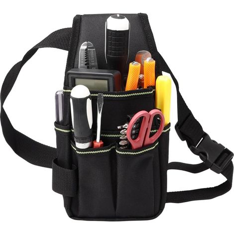 Sacoche à outils de poche, porte-outils multipoches avec ceinture ajustable, organisateur robuste pour électriciens, charpentiers, constructeurs de structures, techniciens, hommes et femmes. (1/5)