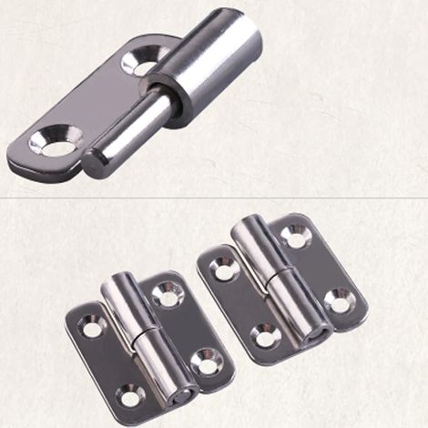 Charnière amovible en acier inoxydable en forme de drapeau (2,5 pouces à droite) pour portes en aluminium, porte de salle de bain, charnière amovible pour salle de bain (1/5)
