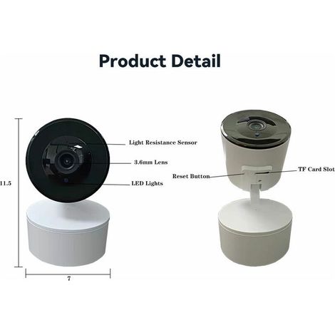 Tuya Smart WiFi 3MP IP Camera Securite Suivi Automatique Detection de Mouvement Interphone Vocal Interieur Bebe Moniteur Camera avec Onvif,TRIMEC (1/4)