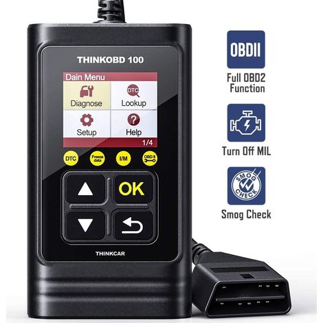 Testeur auto, Thinkcar, OBD2, Afisaj digital, Negru