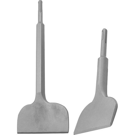 2pcs Burin SDS PLUS Carrelage, Ciseau à Carrelage 165mm x 75mm Haute Qualité Nouvellement Améliorés, Burin pour Carreleur, Ciseau à Tuiles Courbé Ciselé pour Céramique et Carreaux de Sol (1/4)