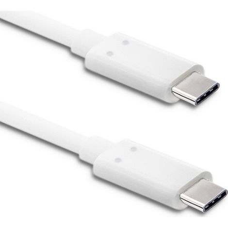 Cable USB 3.1 Tipo C macho Qoltec USB 3.1 Tipo C macho 1 m Blanco (1/5)