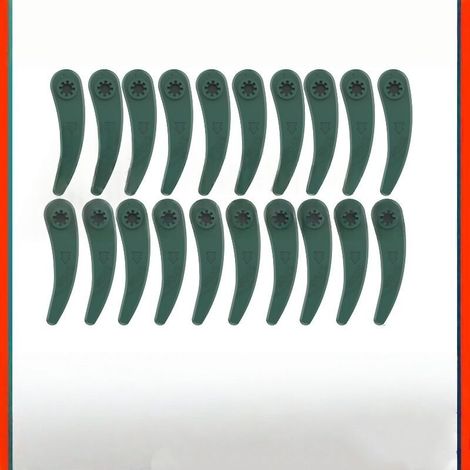 Pack of 20 replacement blades for BOSCH lawnmowers F016800371 and F016800372 (nylon plastic blades)