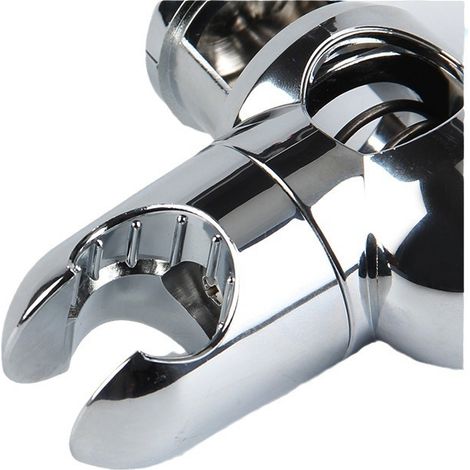 Support de Pommeau de Douche Réglable en ABS Chromé Fixation Murale Support de Douche pour Salle de Bain (1/5)