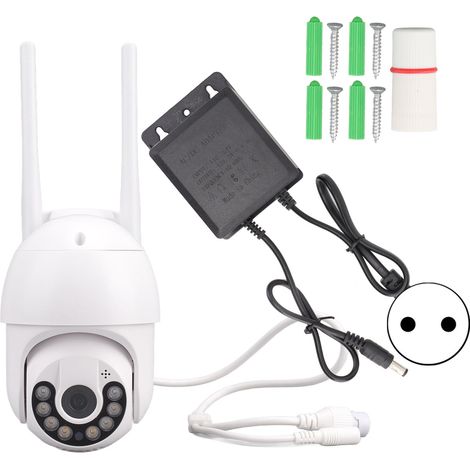 Caméra de surveillance sans fil WiFi 2MP 1080P IP66 étanche extérieur, pour maison, prise EU (1/5)