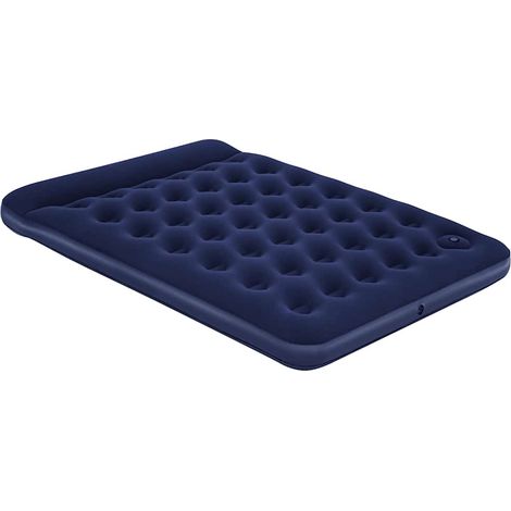 Bestway Luftmatratze Aufblasbar Beflockt mit Fußpumpe 203x152x28 cm