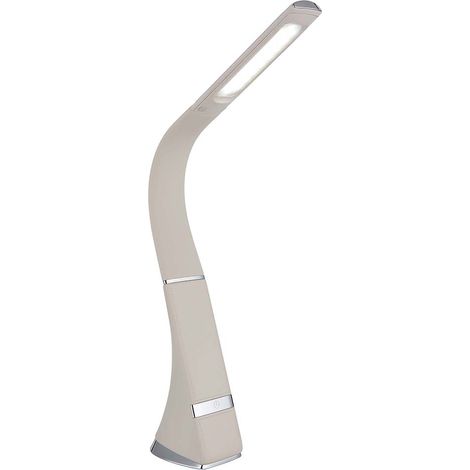Tischleuchte Beistelllampe Leselampe sandfarben satiniert Touch-Dimmer H 50 cm