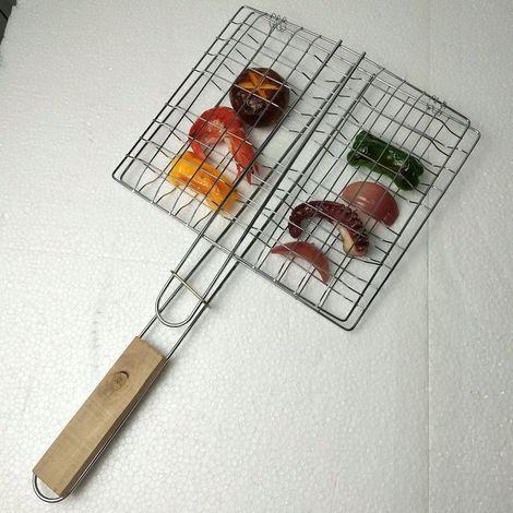 Panier de grillades de poisson, panier de barbecue facile à utiliser pour l'extérieur (39.5x22cm) (1/5)