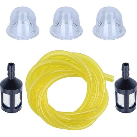 Filtre à carburant + conduite de carburant + Poire d'amorce pour Homelite BP250 HB180 HB18V GST GST18 GSTBC HBC18 HBC30 HBC30B HGT HLT15 HLT16 HLT17C HLT18 HLT28 HT17 Souffleur de coupe-bordures (1/5)