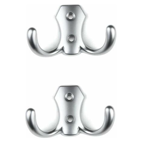 Crochet - Zinc Moulé Sous Pression - À Visser - Pour Chambre Cuisine Salle De Bain - Lot De 2 (1/5)