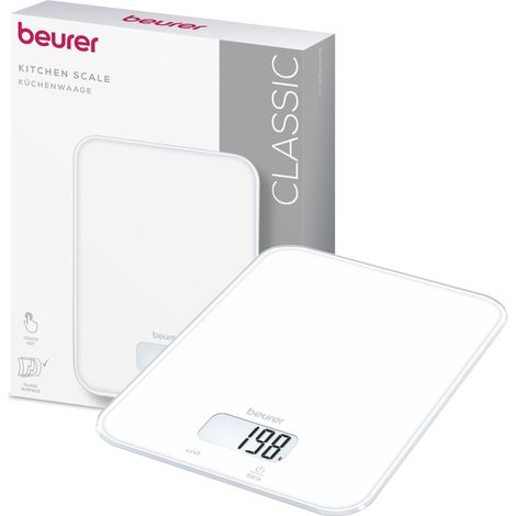 Balance de cuisine beurer ks 19 pure white capacité 5 kg précision 1 g