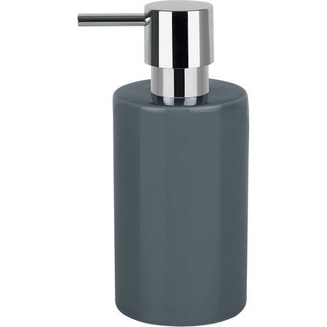 Dispensador de jabón cerámico TUBE gris oscuro Spirella (1/2)
