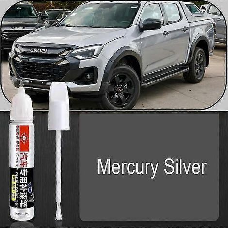 Stylo de retouche peinture (Mercury Silver) compatible avec Isuzu D-MAX 2024 - Accessoire d'entretien pour peinture automobile (1/5)
