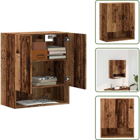 vidaXL Wandschrank Altholz-Optik 60x31x70 cm Holzwerkstoff (1/5)