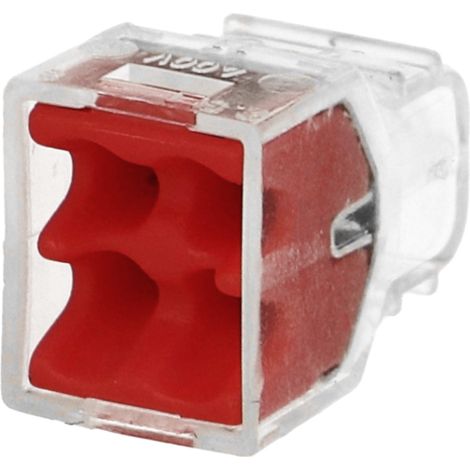 100 bornes Eur'Ohm FastLock pour fil rigide 4 entrées