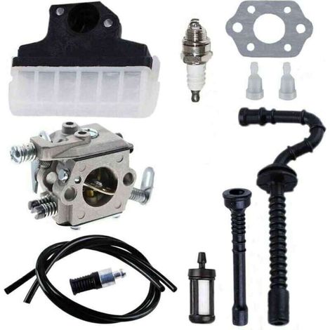 Carburateur + Filtre à air + Bougie d’Allumage + Tuyau d’Essence/d’Huile pour Trononneuse STIHL 021 023 025 MS210 MS230 MS250 Carburateur,