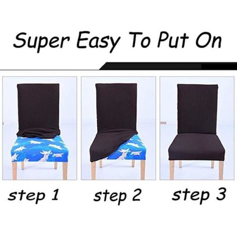 Housse de Chaise en Velours,Spandex de Bout Droit avec la Bande élastique, Dame de Velours dinant la Chaise 4pcs/set - Vert (1/4)