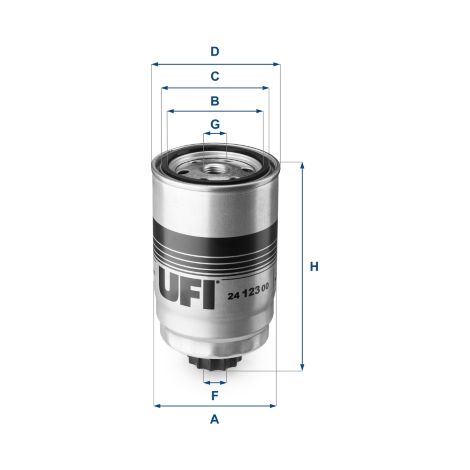 Filtro de combustible UFI 24.123.00