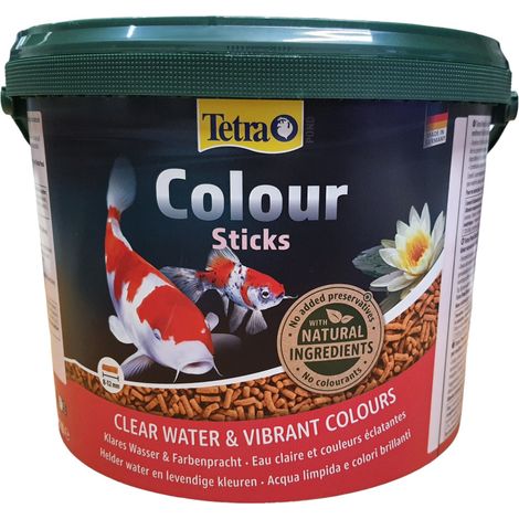 Pond Sticks colour 8-12 mm, seau 10 litres 1.9 kg, TETRA pour poisson d'ornement de bassin de jardin - Tetra