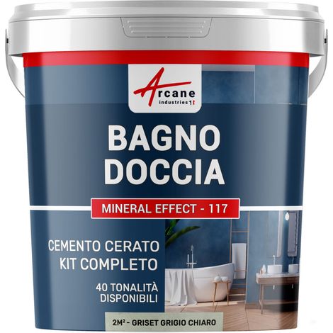 Microcemento bagno e doccia: microcemento impermeabile - 2 m² (in 2 strati) Grigio Chiaro Spinello - ARCANE INDUSTRIES