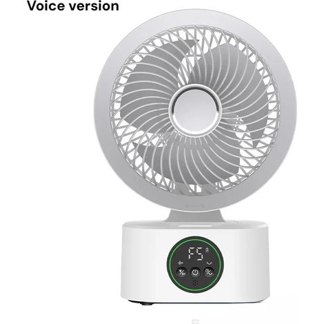 (Version vocale) Nouveau ventilateur mural portable avec télécommande de chargement, interface USB et ventilateur électrique pliable. (1/5)
