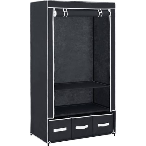 Maison Exclusive - Armadio Nero 87x49x159 cm in Tessuto (1/5)