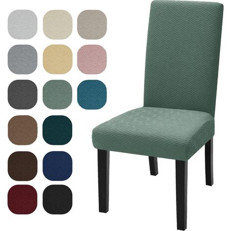 Stuhlhussen 4er Set, Stretch, Universal, Waschbar, Bohnengrün (1/5)