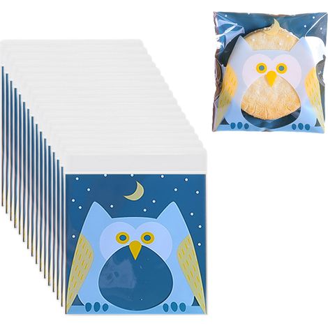 Sac Cellophane Autoadhésif - Pour Bonbons et Gâteaux - Transparent - 10 x 11 cm - Fermoir Adhésif - Idéal Fêtes et Goûters - 100 Pièces (1/5)
