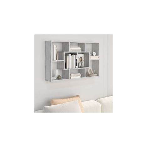 Étagère murale Sonoma gris 85x16x52,5 Bois d'ingénierie (1/5)