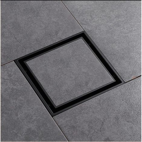 Siphon de sol en cuivre noir, avec protection anti-odeurs, installation discrète, convient aux zones humides et à l'évacuation des eaux usées domestiques.-AquaForge (1/5)
