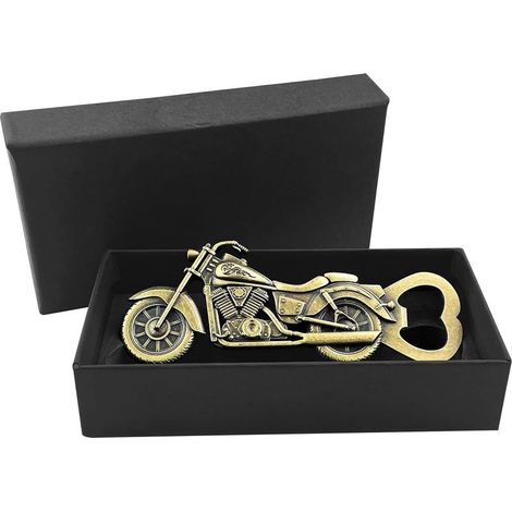 Zinc Alloy Bottle Opener, Retro Bronze Motorcycle Beer Bottle Opener, Personalized Bottle Opener, Useful Gift Idea for Biker Men, Motorcycle Corkscrew for Men and Motorcycle Enthusiasts (1/5)