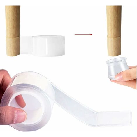 Adaptateur pour embouts de pieds de chaise - Ternel Épaissir les pieds de meubles fins ou pour éviter que les protections de pieds de chaise ne glissent,3CM1M (1/5)