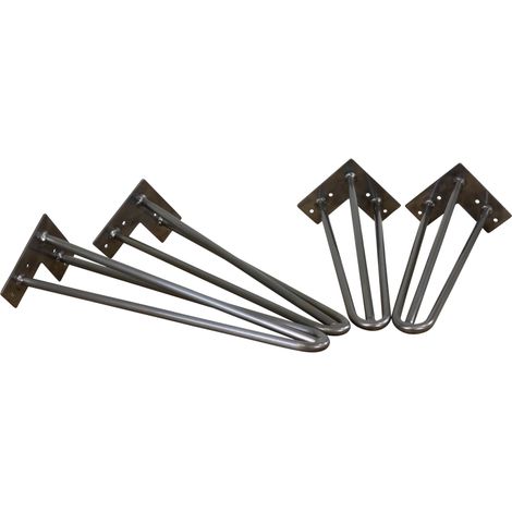 Hairpin Legs Tischbeine 2 Stangen/36cm "grau" 4er Set (1/5)