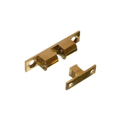 1 loquet à double boule en laiton et acier inoxydable de 42 mm : sécurisé et classique (1/2)