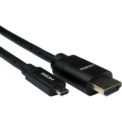 Câble HDMI RS PRO 1.5m, HDMI à Micro HDMI, HDMI Mâle  Micro HDMI Mâle ( Prix pour 1 )