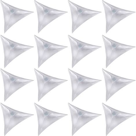 Set mit 16 transparenten, dreieckigen Staubschutzecken für Möbelschubladen und Schränke (1/5)