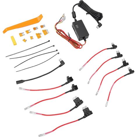 Kit de Cordon d'alimentation de Câblage Dur de Type C de 3.2M pour Caméras de Tableau de Bord, Entrée 12V 30V vers Câble Convertisseur de Sortie Stable 5V 3A (1/5)