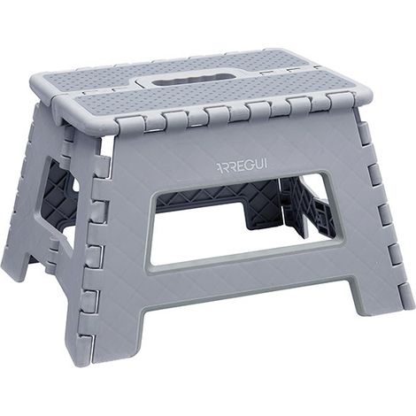 TABURETE MULTIUSO PLEGABLE GRI - 29X22X39CM