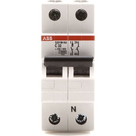 Disjoncteur S200 1P+N (Neutre à droite) C 10 6kA - ABB2CDS251103R0104