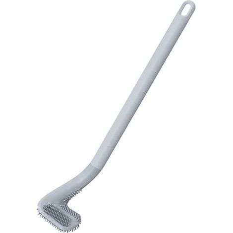 1 brosse WC, tête flexible en silicone 360°, fixation murale sans perçage, nettoyage en profondeur des recoins, pour toilettes et baignoire (1/5)
