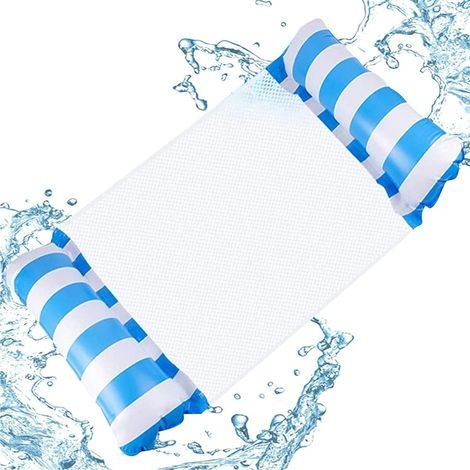 Hamac aquatique, lit flottant gonflable, hamac de piscine, hamac flottant gonflable pour adultes (bleu) (1/5)
