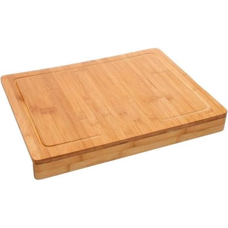 Planche à découper - PEGANE - Bambou - Rebord - 45 x 34,5 cm - Naturel (1/4)