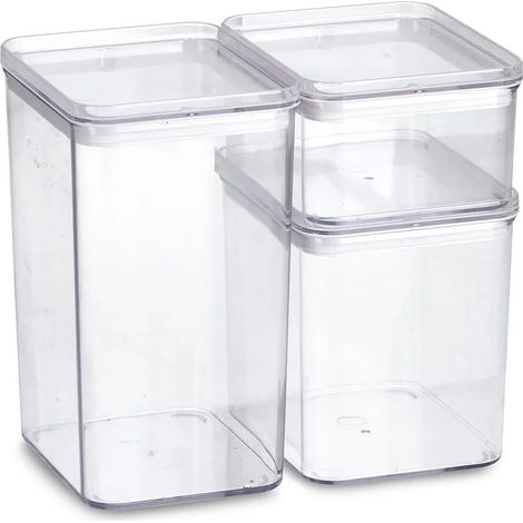 Set 3 Contenitori Per Alimenti In Plastica
