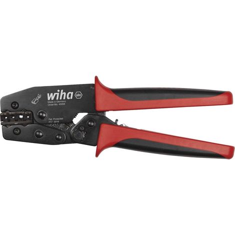 Wiha 45958 Pince à sertir pour connecteur plat non-isolé, pour cosses faston non-isolées 0.5 à 6 mm²