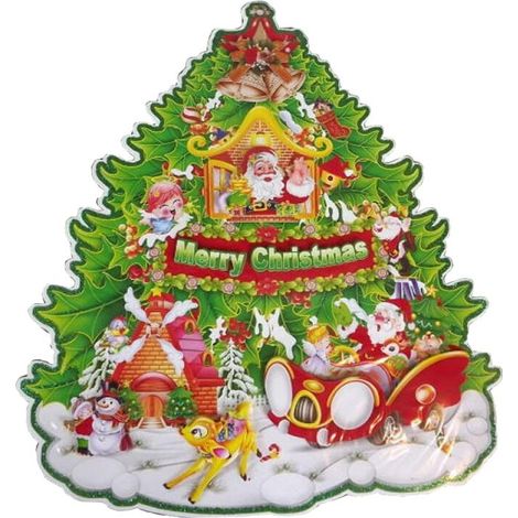 Ciondolo a forma di albero di Natale in carta, dimensioni 40x36 cm