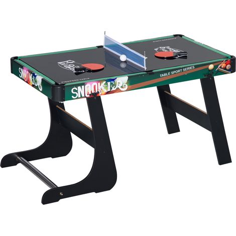 Tavolo da gioco 6 en 1 Calcio Balilla Biliardo Air Hockey Ping Pong Anelli Hockey su Prato 118x104x71 cm (1/5)