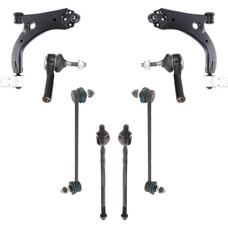 KIT BRACCIO OSCILLANTE 8 PEZZI COMPATIBILE CON MAZDA 2 (DY) 1.6 04.2003 - 06.2007 / Kit Sospensione Completo OE/OEM / Bracci Oscillanti + Testine Sterzo / Sostituzione Diretta OEM
