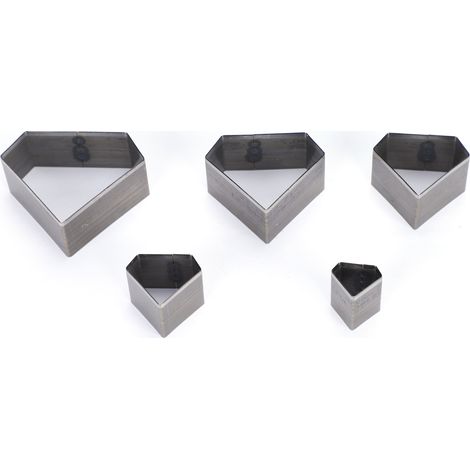 5 pièces emporte-pièces en cuir diamant creux pour découpe et moulage DIY (1/5)